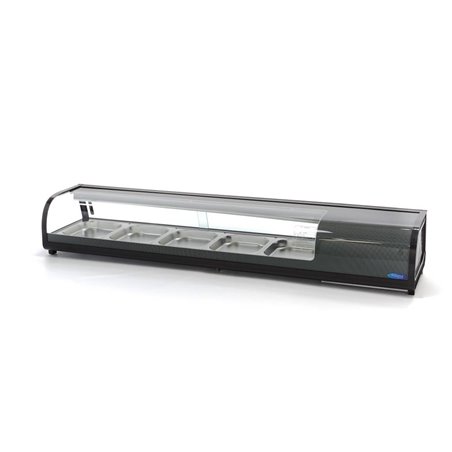 Pr&eacute;sentoir de sushis et de tapas -132 L - incl 5 x 1/2 GN -  mod&egrave;le de table - Maxima - 09400866