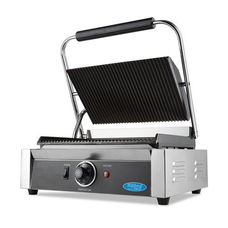 Grill contact - rainur&eacute; - plaque de gril simple - 33,5 cm - Maxima - 09300436