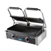 Grill contact - rainur&eacute; - plaque de gril double - 2 x 22 cm - Maxima - 09300435