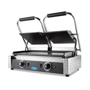 Grill contact - lisse - plaque de gril double - 2 x 22 cm - Maxima - 09300437