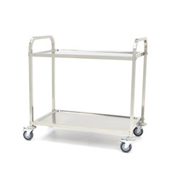 Chariot en acier inoxydable - 2 &eacute;tag&egrave;res - Maxima - 09300545