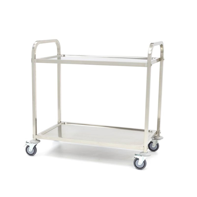 Chariot en acier inoxydable - 2 &eacute;tag&egrave;res - Maxima - 09300545
