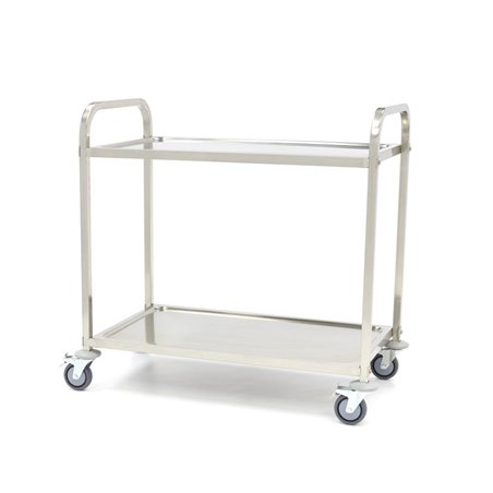 Chariot en acier inoxydable - 2 &eacute;tag&egrave;res - Maxima - 09300545