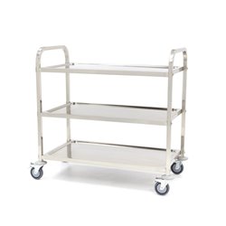 Chariot en acier inoxydable - 3 &eacute;tag&egrave;res - Maxima - 09300546