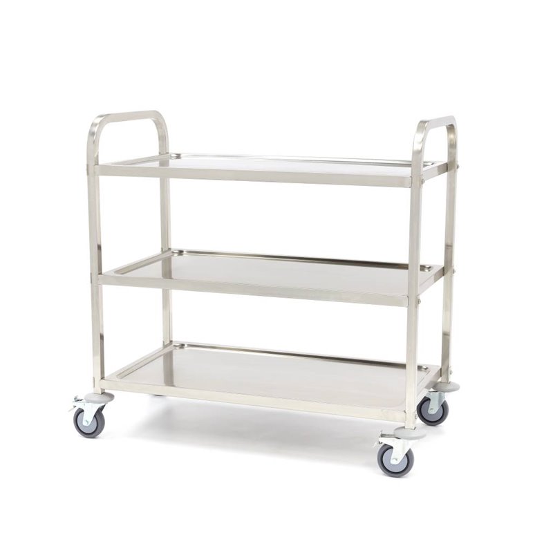 Chariot en acier inoxydable - 3 &eacute;tag&egrave;res - Maxima - 09300546