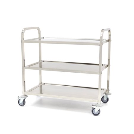 Chariot en acier inoxydable - 3 &eacute;tag&egrave;res - Maxima - 09300546