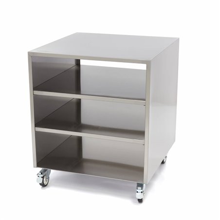 Table de machine en acier inoxydable - 60 x 60 cm - capacit&eacute; de charge de 120 kg - sur roues - Maxima - 09300780