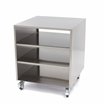 Table de machine en acier inoxydable - 60 x 60 cm - capacit&eacute; de charge de 120 kg - sur roues - Maxima - 09300780