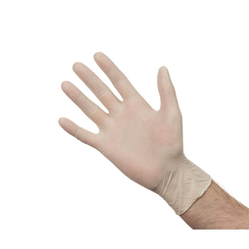 Poedervrije latex handschoenen