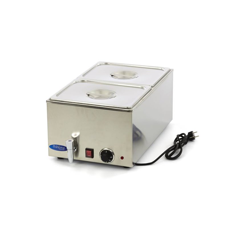 Bain Marie - avec robinet - incl 2 x 1/2 GN set - &eacute;lectrique - Maxima - 09300010