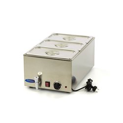 Bain Marie - avec robinet - incl 3 x 1/3 GN set - &eacute;lectrique - Maxima - 09300011