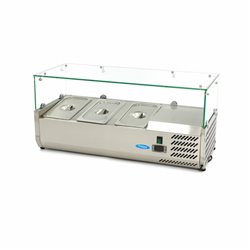R&eacute;frig&eacute;rateur de pr&eacute;peration de comptoir - 95 cm - s'adapte &agrave; 3 x 1/3 GN - Maxima - 09400317
