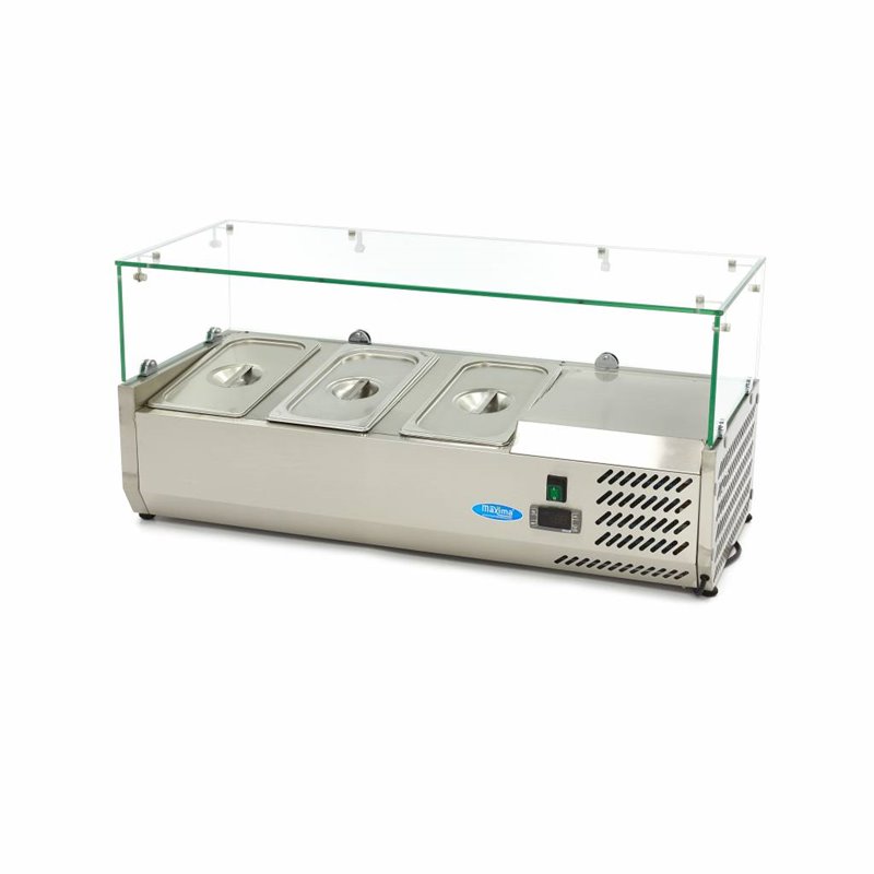R&eacute;frig&eacute;rateur de pr&eacute;peration de comptoir - 95 cm - s'adapte &agrave; 3 x 1/3 GN - Maxima - 09400317