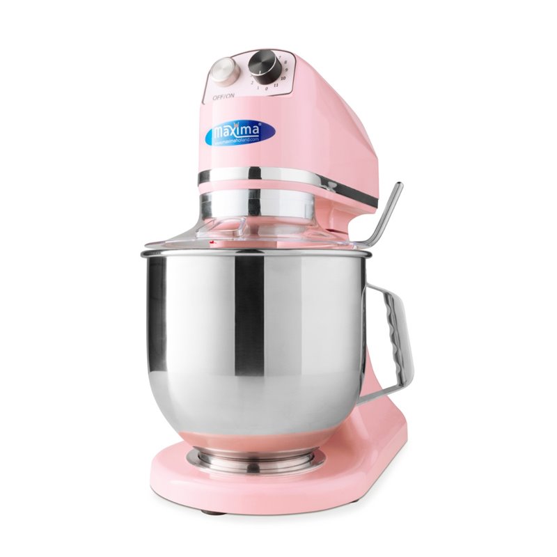 Mixer plan&eacute;taire - 7 L - jusqu'&agrave; 2 kg de p&acirc;te - rose - Maxima - 09300151