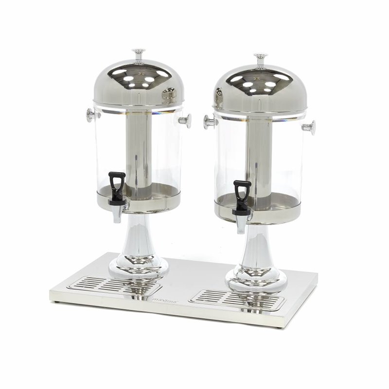 Dispensateur de boissons - 2 x 8 L - tube de refroidissement central - fonctionne sans &eacute;lectricit&eacute; - Maxima - 09300542