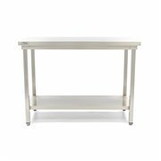 Table en acier inoxydable - 80 x 70 cm - hauteur r&eacute;glable - Maxima - 09364003
