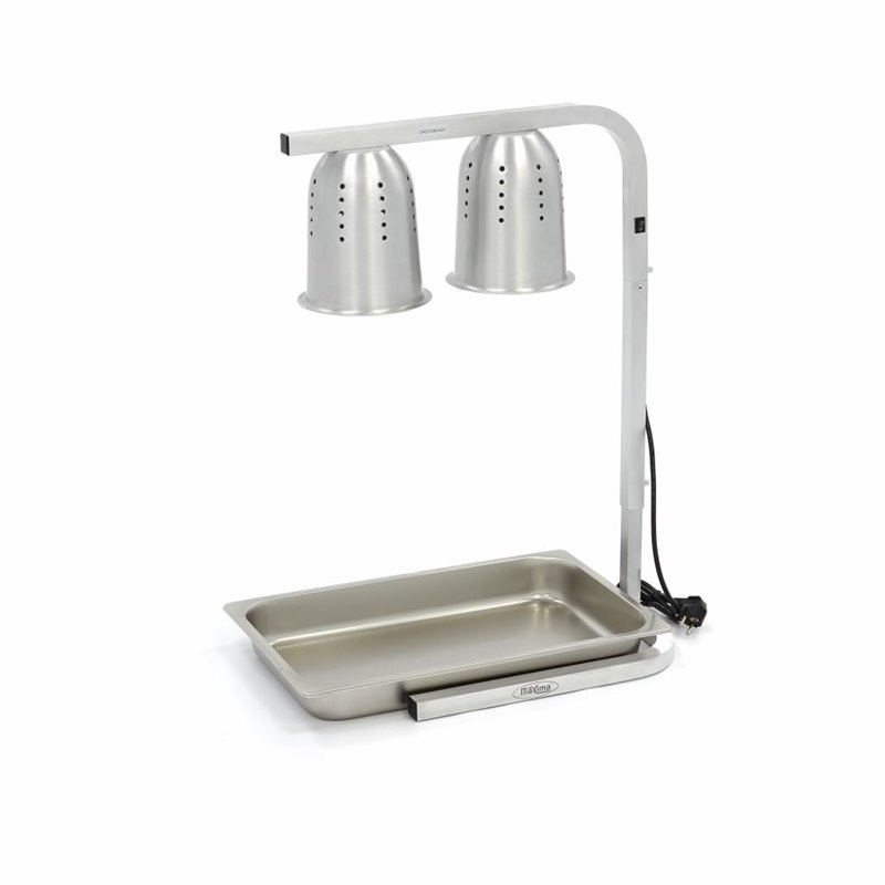 Lampe chauffante - 2 lampes - incl 2 lampes et 1 r&eacute;cipient 1/1 GN - Maxima - 09362041
