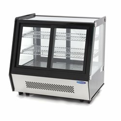 Vitrine &agrave; g&acirc;teaux - 125 L - 71 cm - portes coulissantes avant et arri&egrave;re - Maxima - 09400847