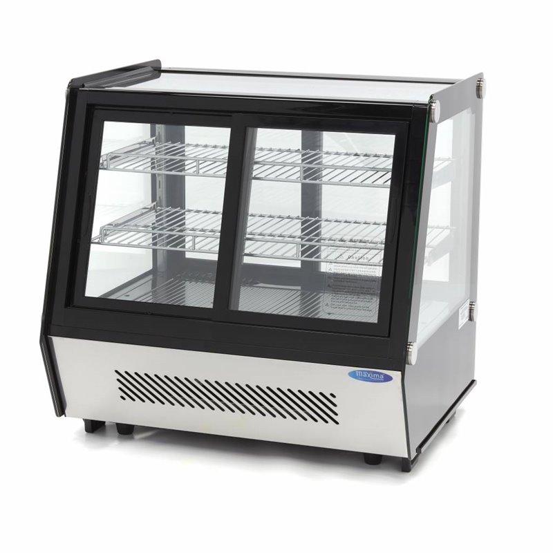 Vitrine &agrave; g&acirc;teaux - 125 L - 71 cm - portes coulissantes avant et arri&egrave;re - Maxima - 09400847