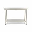 Table en acier inoxydable - 100 x 70 cm - hauteur r&eacute;glable - Maxima - 09364006
