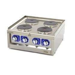 Cuiseur de qualit&eacute; commerciale - 4 br&ucirc;leurs - unit&eacute; double - profondeur 60 cm - 400V - Maxima - 09391530