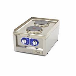 Cuiseur de qualit&eacute; commerciale - 2 br&ucirc;leurs - unit&eacute; simple - profondeur 60 cm - &eacute;lectrique - Maxima - 09391550