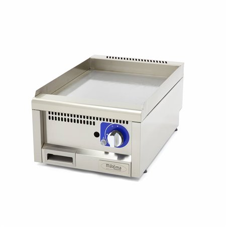 Gril de qualit&eacute; commerciale - lisse - unit&eacute; simple - profondeur 60 cm - gaz - Maxima - 09391580