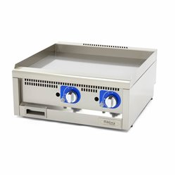 Gril de qualit&eacute; commerciale - lisse - unit&eacute; double - profondeur 60 cm - gaz - Maxima - 09391600