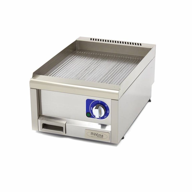 Gril de qualit&eacute; commerciale - rainur&eacute; - unit&eacute; simple - profondeur 60 cm - &eacute;lectrique - Maxima - 09391620
