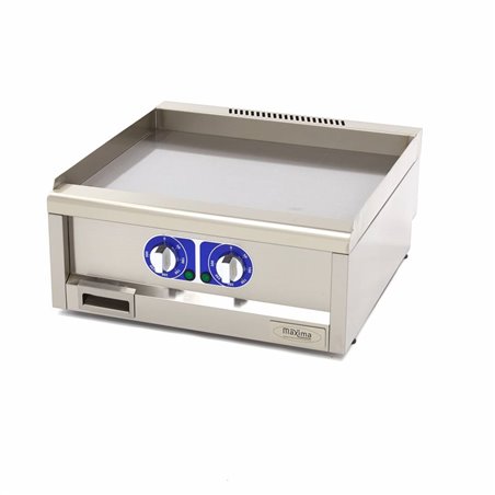 Gril de qualit&eacute; commerciale - lisse - unit&eacute; double - profondeur 60 cm - &eacute;lectrique - 400V - Maxima - 09391630