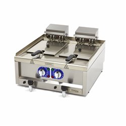 Friteuse - 2 x 10 L - 2 paniers - avec robinet de vidange - 400V - Maxima - 09391650