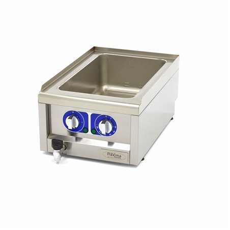 Bain Marie - unit&eacute; simple - 60 cm - avec robinet de vidange - &eacute;lectrique - Maxima - 09391680