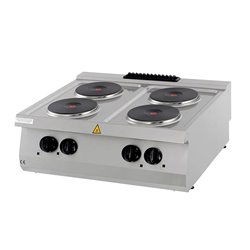 Heavy Duty cuisini&egrave;re - 4 br&ucirc;leurs - unit&eacute; double - profondeur 70 cm - &eacute;lectrique - Maxima - 09394998