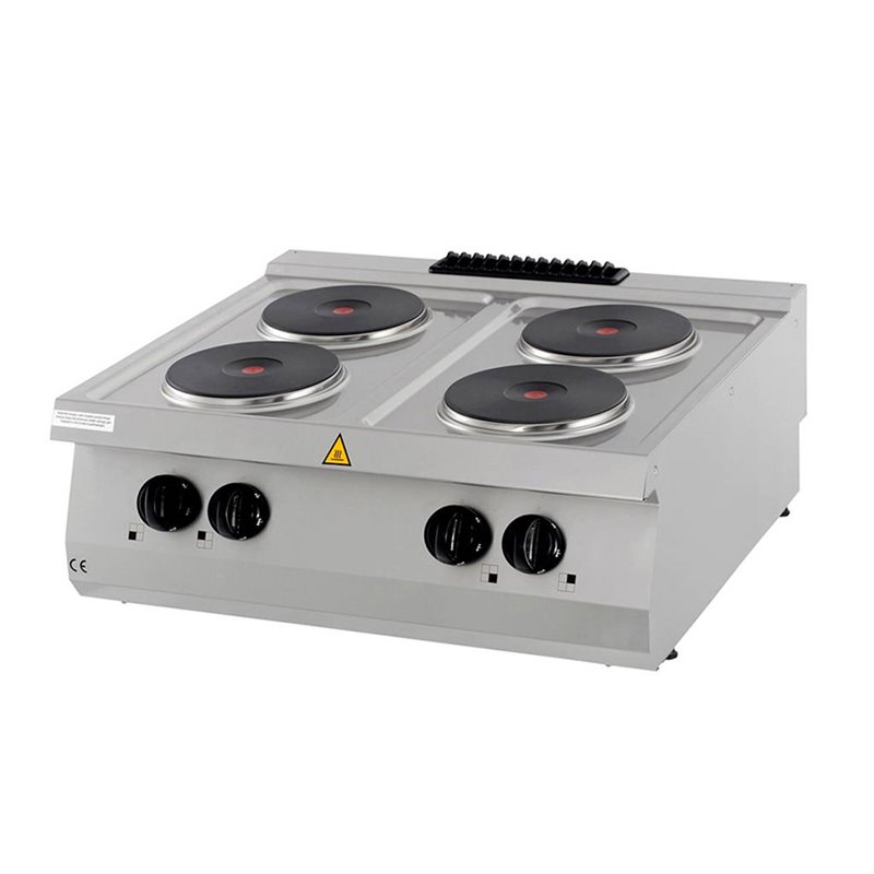 Heavy Duty cuisini&egrave;re - 4 br&ucirc;leurs - unit&eacute; double - profondeur 70 cm - &eacute;lectrique - Maxima - 09394998