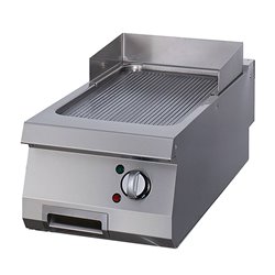 Heavy Duty plaque de gril - rainur&eacute; - unit&eacute; simple - profondeur 70 cm - &eacute;lectrique - Maxima - 09395047