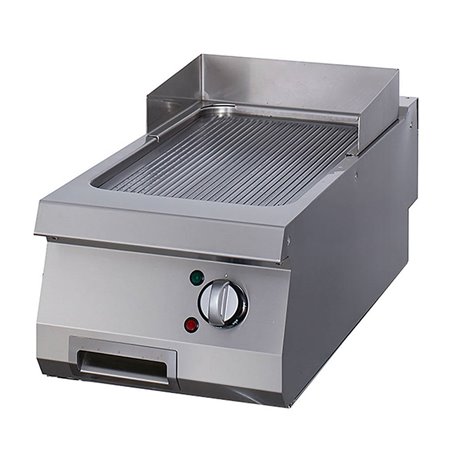 Heavy Duty plaque de gril - rainur&eacute; - unit&eacute; simple - profondeur 70 cm - &eacute;lectrique - Maxima - 09395047