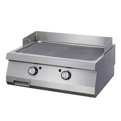 Heavy Duty plaque de gril - rainur&eacute; - unit&eacute; double- profondeur 70 cm - &eacute;lectrique - Maxima - 09395054