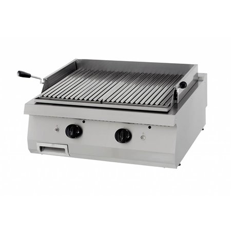 Heavy Duty gril en pierre de lave - unit&eacute; double - profondeur 70 cm - gaz - Maxima - 09398000