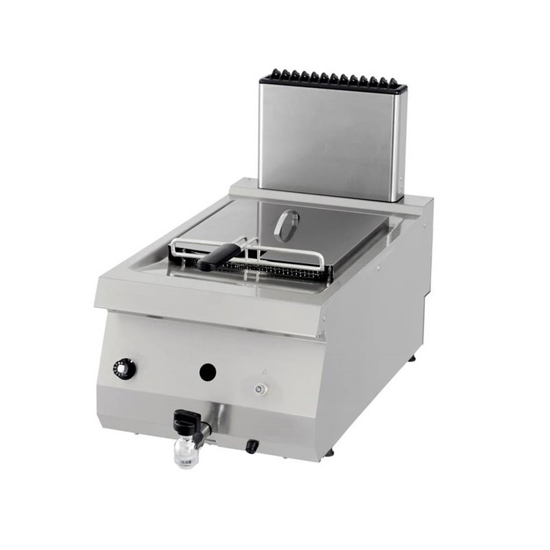Heavy Duty friteuse - 1 x 12 L - unit&eacute; simple - profondeur 70 cm - avec robinet de vidange - gaz - Maxima - 09395002