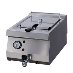 Heavy Duty friteuse - 1 x 12 L - unit&eacute; simple - profondeur 70 cm - avec robinet de vidange - &eacute;lectrique - Maxima - 09395000