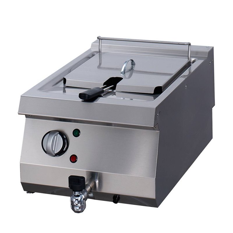 Heavy Duty friteuse - 1 x 12 L - unit&eacute; simple - profondeur 70 cm - avec robinet de vidange - &eacute;lectrique - Maxima - 09395000