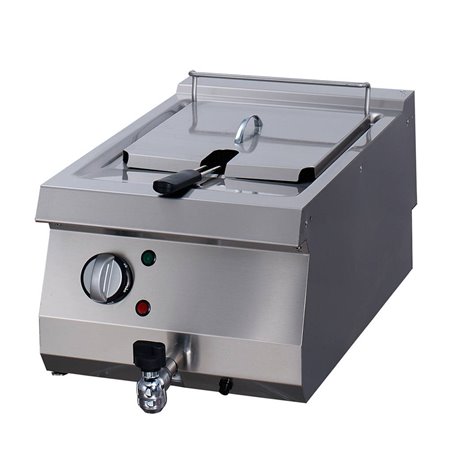 Heavy Duty friteuse - 1 x 12 L - unit&eacute; simple - profondeur 70 cm - avec robinet de vidange - &eacute;lectrique - Maxima - 09395000