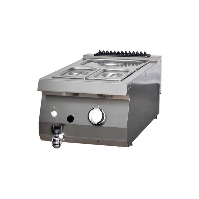 Heavy Duty bain marie - unit&eacute; simple - profondeur 70 cm - gaz - Maxima - 09395005