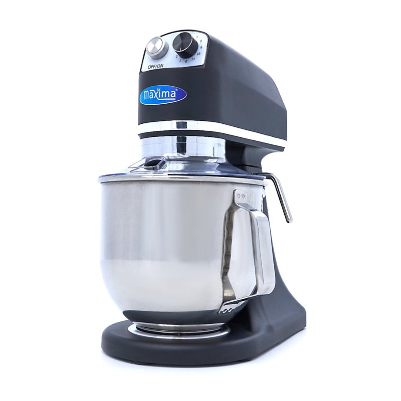 Mixer plan&eacute;taire - 7 L - jusqu'&agrave; 2 kg de p&acirc;te - noir mat - Maxima - 09360785