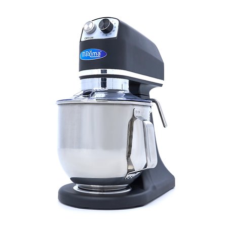 Mixer plan&eacute;taire - 7 L - jusqu'&agrave; 2 kg de p&acirc;te - noir mat - Maxima - 09360785