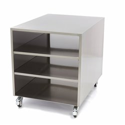 Table de machine en acier inoxydable - 60 x 80 cm - capacit&eacute; de charge de 120 kg - sur roues - Maxima - 09300785