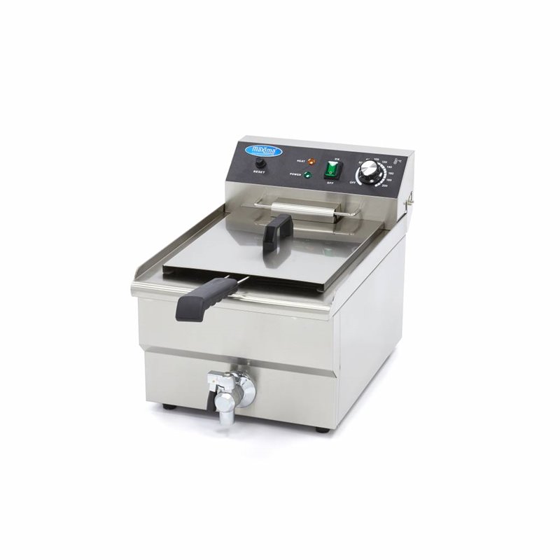 Friteuse - 16 L - 1 panier - avec robinet de vidange - Maxima - 09365010