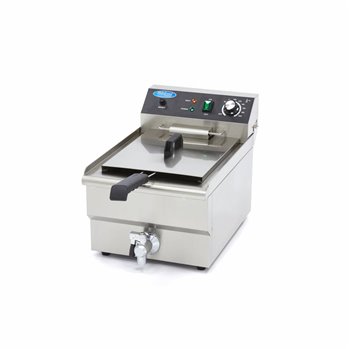 Friteuse - 16 L - 1 mand - met aftapkraan - Maxima - 09365010