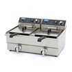 Friteuse - 2 x 16 L - 2 paniers - avec robinet de vidange - Maxima - 09365011