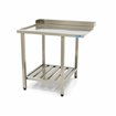 Table lave-vaisselle - 70 x 75 cm - gauche - avec dosseret et &eacute;tag&egrave;re de rangement - Maxima - 09201029